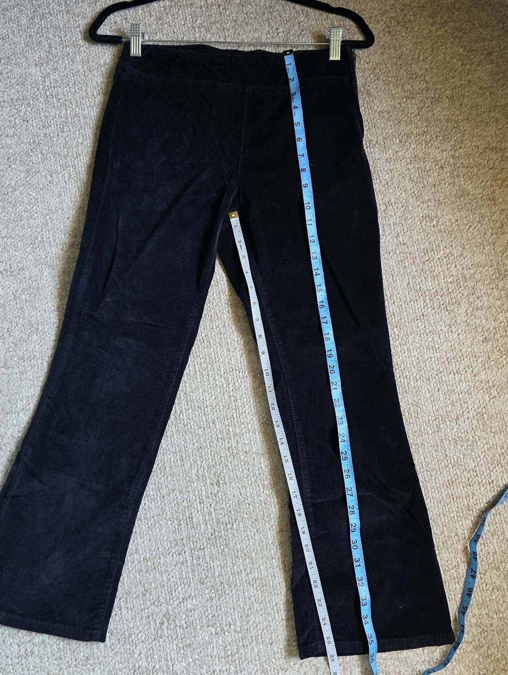 Free People In My Feelings Black Velvet Bell Bottom Pants Size XS